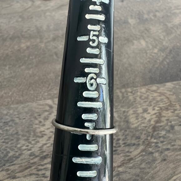 Rhinestone studded silver tone Hamsa hand ring - size 7 - Picture 4 of 5